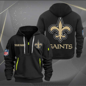 New Orleans Saints Quarter Zip Hoodie Custom Collection S1