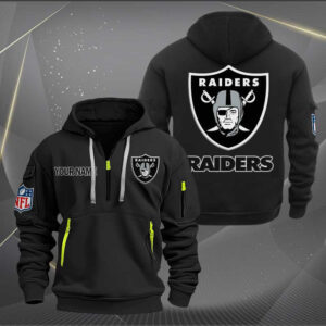 Las Vegas Raiders Quarter Zip Hoodie Custom Collection S1